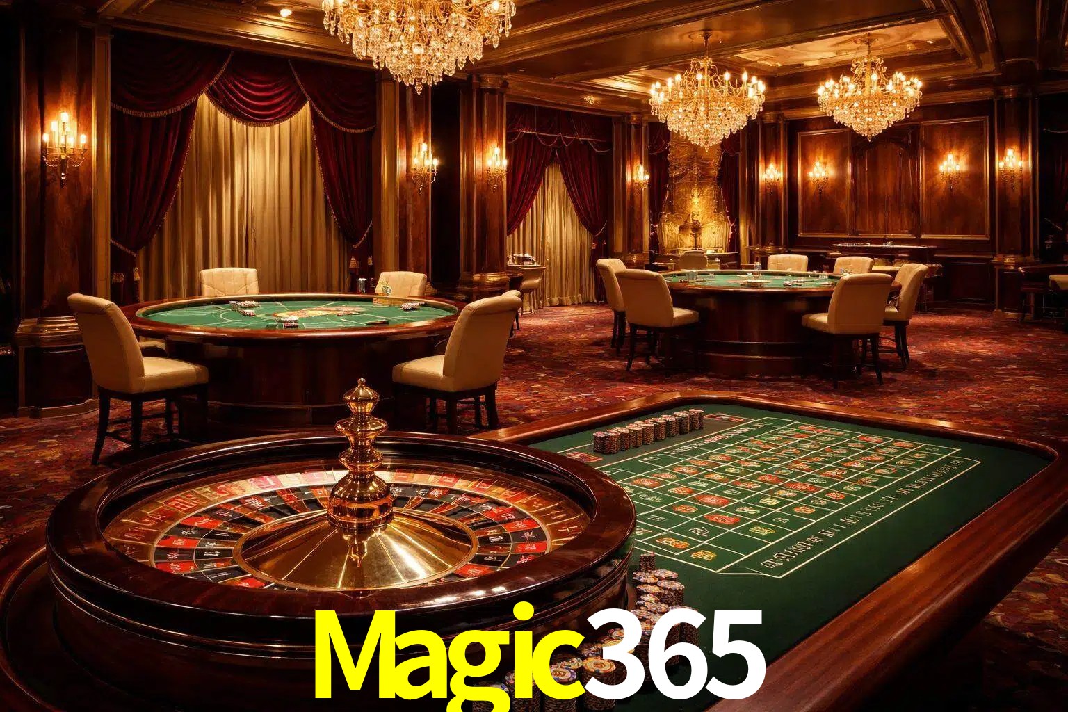 Una escena premium de mesa de casino en vivo con cartas, elementos de ruleta y un ambiente pulido de estudio de transmisión.